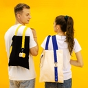Шоппер Superbag (неокрашенный с синим) для нанесения логотипа