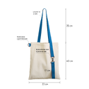 Шоппер Superbag (неокрашенный с голубым) для нанесения логотипа
