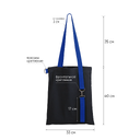Шоппер Superbag black (чёрный с синим) для нанесения логотипа