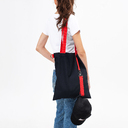 Шоппер Superbag black (чёрный с красным) для нанесения логотипа