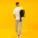Шоппер Superbag black (чёрный с жёлтым) для нанесения логотипа
