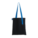 Шоппер Superbag black (чёрный с голубым) для нанесения логотипа
