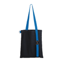 Шоппер Superbag black (чёрный с голубым) для нанесения логотипа