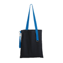 Шоппер Superbag black (чёрный с голубым) для нанесения логотипа