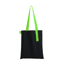 Шоппер Superbag black (чёрный с салатовым) для нанесения логотипа