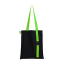 Шоппер Superbag black (чёрный с салатовым) для нанесения логотипа