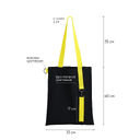 Шоппер Superbag black с ремувкой 4sb (чёрный с жёлтым) для нанесения логотипа