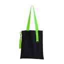 Шоппер Superbag black с ремувкой 4sb (чёрный с салатовым) для нанесения логотипа