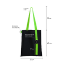 Шоппер Superbag black с ремувкой 4sb (чёрный с салатовым) для нанесения логотипа