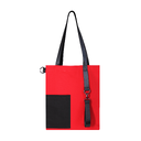 Шоппер Superbag Color (красный с чёрным) для нанесения логотипа
