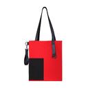 Шоппер Superbag Color (красный с чёрным) для нанесения логотипа