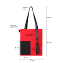 Шоппер Superbag Color (красный с чёрным) для нанесения логотипа
