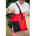 Шоппер Superbag Color (красный с чёрным) для нанесения логотипа