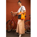 Шоппер Superbag Color (оранжевый с чёрным) для нанесения логотипа
