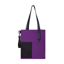 Шоппер Superbag Color (фиолетовый с черным) для нанесения логотипа