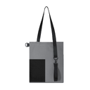 Шоппер Superbag Color (серый с чёрным) для нанесения логотипа