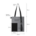Шоппер Superbag Color (серый с чёрным) для нанесения логотипа