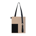 Шоппер Superbag Color (бежевый с чёрным) для нанесения логотипа