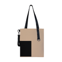 Шоппер Superbag Color (бежевый с чёрным) для нанесения логотипа