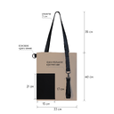 Шоппер Superbag Color (бежевый с чёрным) для нанесения логотипа