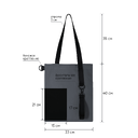 Шоппер Superbag Color (темно-серый с чёрным) для нанесения логотипа