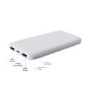 Внешний аккумулятор Bplanner Power 2 ST, софт-тач, 10000 mAh (Белый) для нанесения логотипа