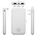 Внешний аккумулятор Bplanner Power 2 ST, софт-тач, 10000 mAh (Белый) для нанесения логотипа
