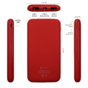 Внешний аккумулятор Bplanner Power 2 ST, софт-тач, 10000 mAh (Красный) для нанесения логотипа