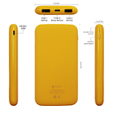 Внешний аккумулятор Bplanner Power 2 ST, софт-тач, 10000 mAh (Желтый) для нанесения логотипа