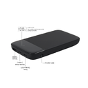 Внешний аккумулятор Bplanner Power 3 ST, софт-тач, 10000 mAh (Черный) для нанесения логотипа