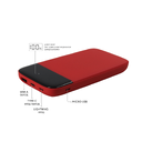 Внешний аккумулятор Bplanner Power 3 ST, софт-тач, 10000 mAh (Красный) для нанесения логотипа