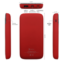 Внешний аккумулятор Bplanner Power 3 ST, софт-тач, 10000 mAh (Красный) для нанесения логотипа