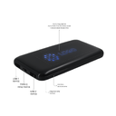 Внешний аккумулятор с подсветкой Bplanner Power 4 ST, 8000 mAh (Синий) для нанесения логотипа