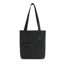 Шоппер Superbag ZIP, с двумя карманами и молнией (черный) для нанесения логотипа