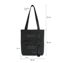 Шоппер Superbag ZIP, с двумя карманами и молнией (черный) для нанесения логотипа