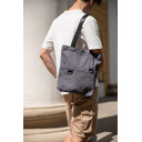Шоппер Superbag ZIP, с двумя карманами и молнией (серый) для нанесения логотипа