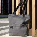 Шоппер Superbag ZIP, с двумя карманами и молнией (серый) для нанесения логотипа