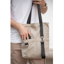 Шоппер Superbag ZIP, с двумя карманами и молнией (песочный) для нанесения логотипа