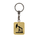 Брелок-обвес Нефтяная вышка (золотой с черным) для нанесения логотипа