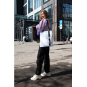 Шоппер Superbag Bubble, стёганый, без застёжки (белый с черным) для нанесения логотипа