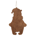 Ёлочная Игрушка Медвежонок (белый с красным) для нанесения логотипа