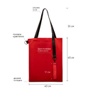 Шоппер Superbag Big (красный с черным) для нанесения логотипа