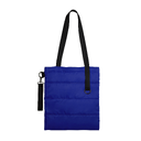 Шоппер Superbag Bubble New, стёганый, со скрытой магнитной кнопкой (синий с чёрным) для нанесения логотипа