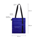 Шоппер Superbag Bubble New, стёганый, со скрытой магнитной кнопкой (синий с чёрным) для нанесения логотипа