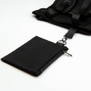 Шоппер Superbag Pocket, с внутренним креплением (карабин) и чехлом для мелочей (черный) для нанесения логотипа