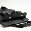 Шоппер Superbag Pocket, с внутренним креплением (карабин) и чехлом для мелочей (черный) для нанесения логотипа