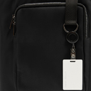 Шоппер Superbag Pocket, с внутренним креплением (карабин) и чехлом для мелочей (черный) для нанесения логотипа