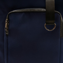 Шоппер Superbag Pocket, с внутренним креплением (карабин) и чехлом для мелочей (темно-синий с черным) для нанесения логотипа