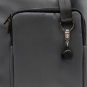 Шоппер Superbag Pocket, с внутренним креплением (карабин) и чехлом для мелочей (серый с черным) для нанесения логотипа