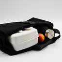 Шоппер Superbag Companion, с тремя отделениями, боковым креплением (карабин) и карманом (черный) для нанесения логотипа